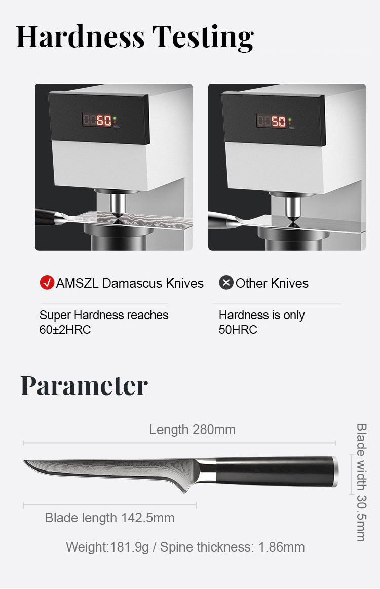 AMSZL 5.6 inch Damasucs Boning Knife DM-GS009