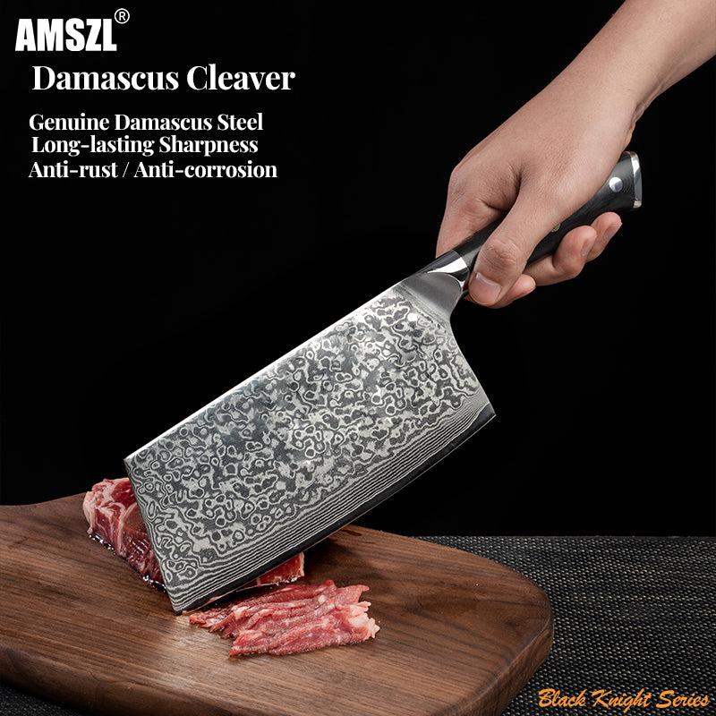 AMSZL 7 inch Damascus Cleaver DM-GS001-1