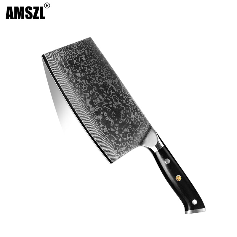 AMSZL 7 inch Damascus Cleaver DM-GS001-1