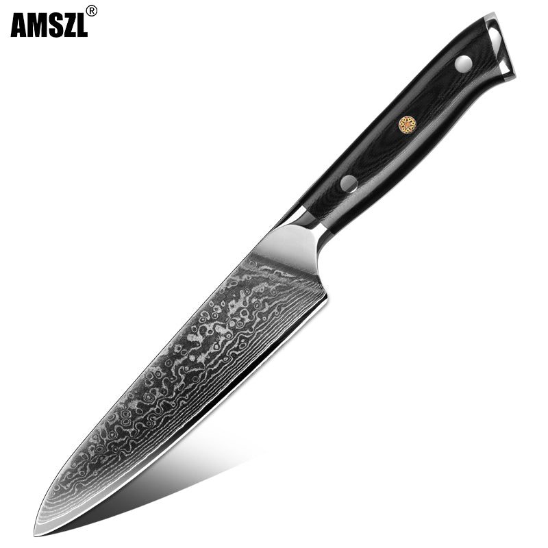 AMSZL 5 inch Damascus Utility Knife DM-GS008-1