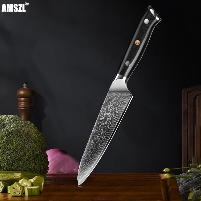 AMSZL 5 inch Damascus Utility Knife DM-GS008-1