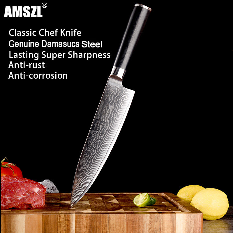 AMSZL 8 inch Damascus Japanese VG10 Steel Core Chef Knife DM-GS03V